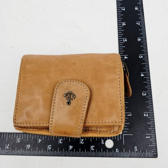 Harbour 2nd Women’s Gold Cognac Tan Amber Genuine Leather Wallet - Picture 7 of 9
